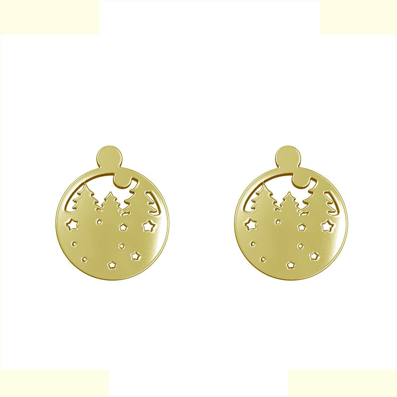 گوشواره طلا 18 عیار زنانه مدوپد مدل درخت کد GA1-12962