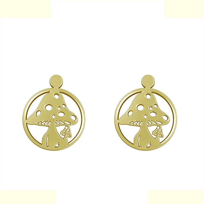 گوشواره طلا 18 عیار زنانه مدوپد مدل قارچ کد GA1-12980