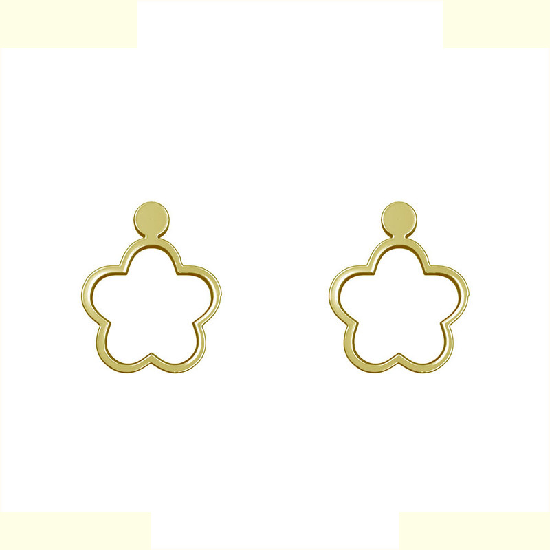 گوشواره طلا 18 عیار زنانه مدوپد مدل گل کد GA1-12985