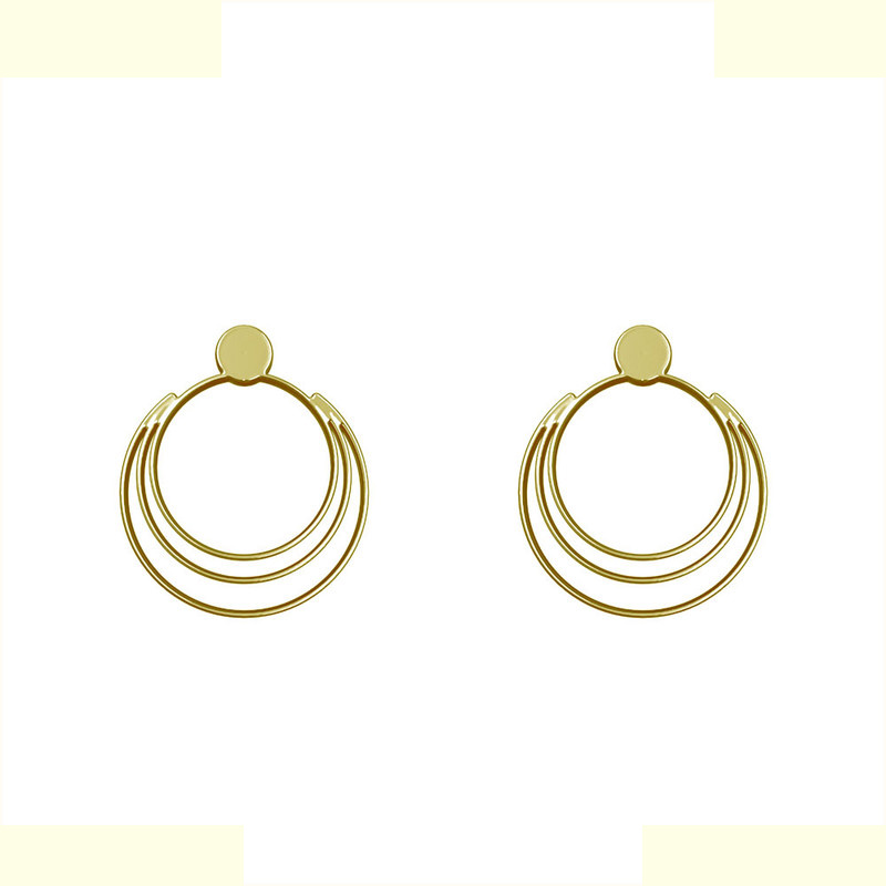 گوشواره طلا 18 عیار زنانه مدوپد مدل دایره کد GA1-12987