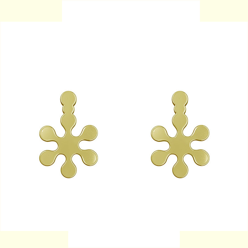 گوشواره طلا 18 عیار زنانه مدوپد مدل گل کد GA1-13005