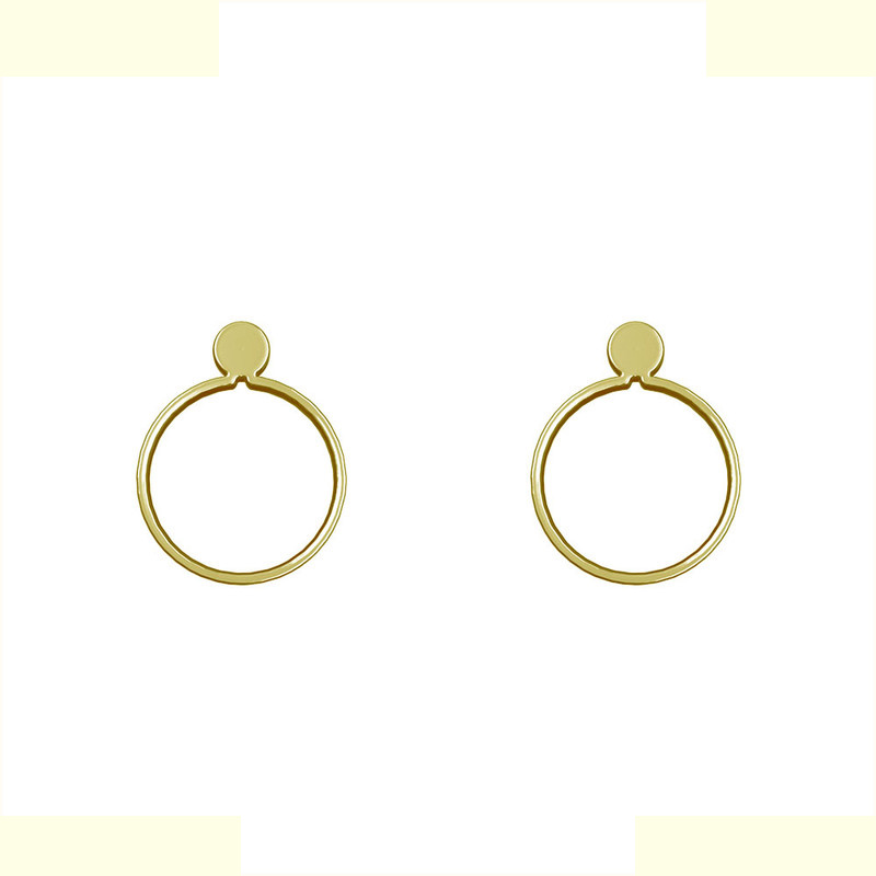 گوشواره طلا 18 عیار زنانه مدوپد مدل دایره کد GA1-13010