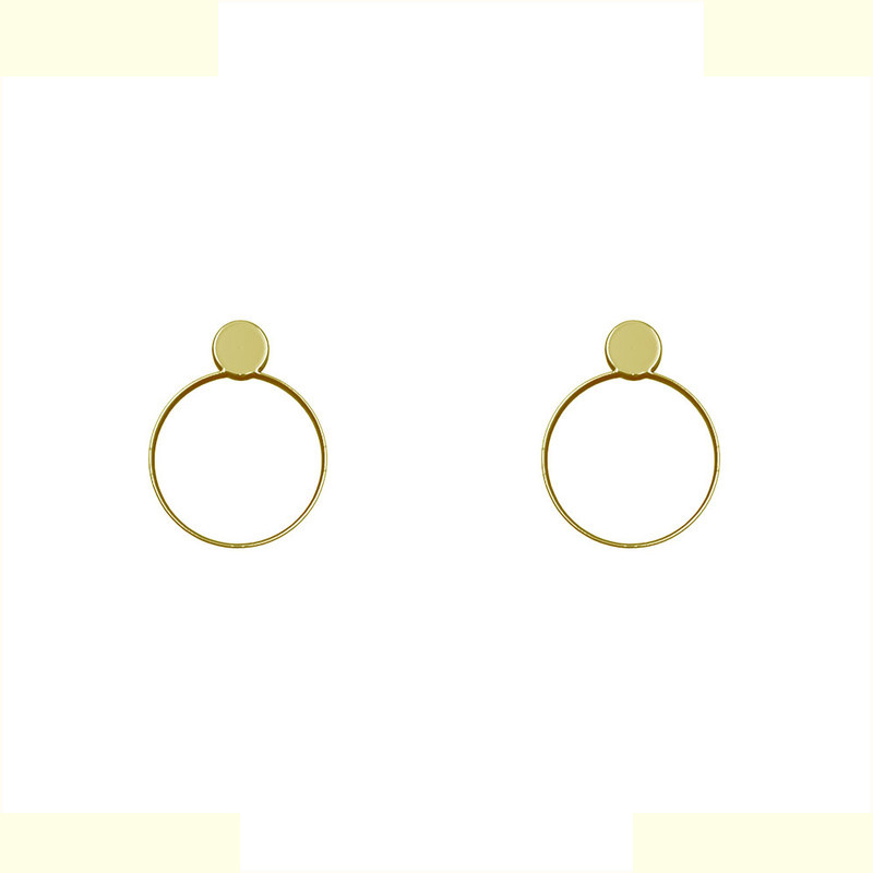 گوشواره طلا 18 عیار زنانه مدوپد مدل دایره کد GA1-13015