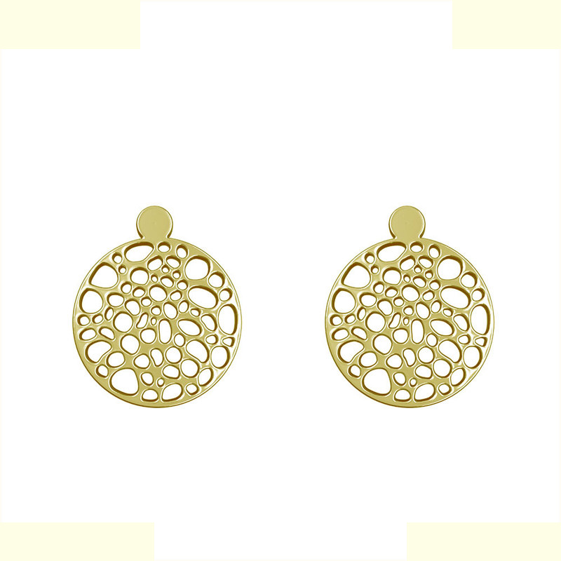 گوشواره طلا 18 عیار زنانه مدوپد مدل دایره کد GA1-13017