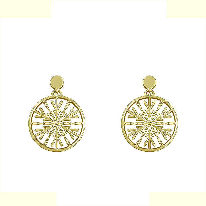 گوشواره طلا 18 عیار زنانه مدوپد مدل اسلیمی کد GA1-13024