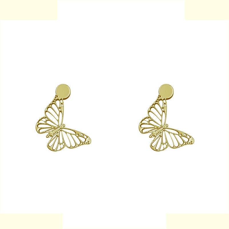 گوشواره طلا 18 عیار زنانه مدوپد مدل پروانه کد GA1-13038