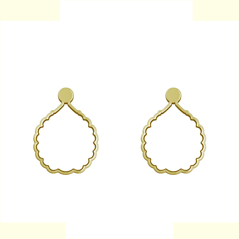 گوشواره طلا 18 عیار زنانه مدوپد مدل هندسی کد GA1-13051