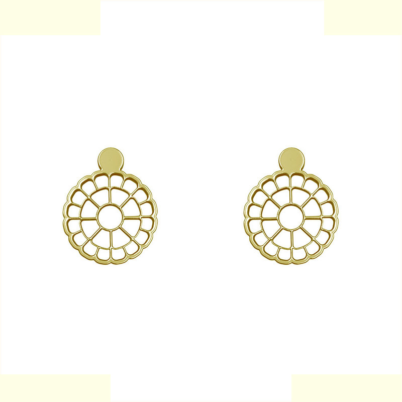 گوشواره طلا 18 عیار زنانه مدوپد مدل گل کد GA1-13083