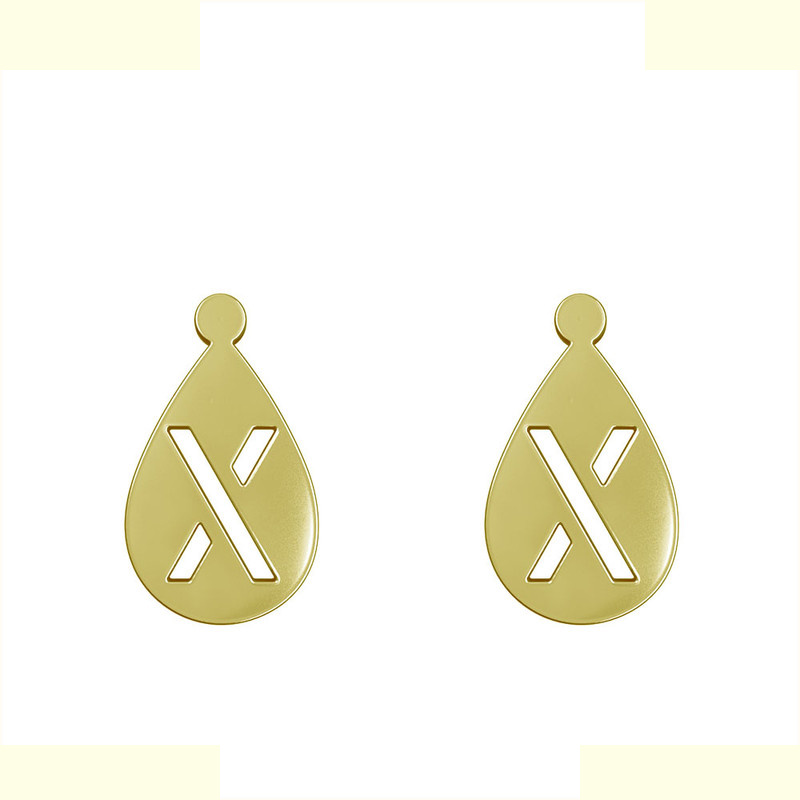 گوشواره طلا 18 عیار زنانه مدوپد مدل حرف x کد GA1-13137