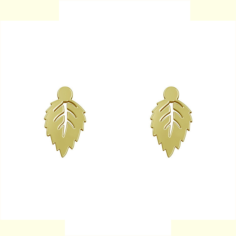 گوشواره طلا 18 عیار زنانه مدوپد مدل برگ کد GA1-13191
