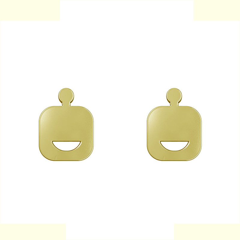 گوشواره طلا 18 عیار زنانه مدوپد مدل ایموجی کد GA1-13222