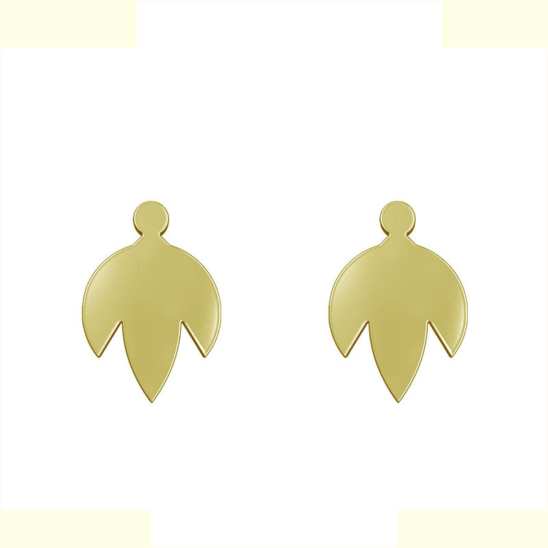 گوشواره طلا 18 عیار زنانه مدوپد مدل هندسی کد GA1-13274