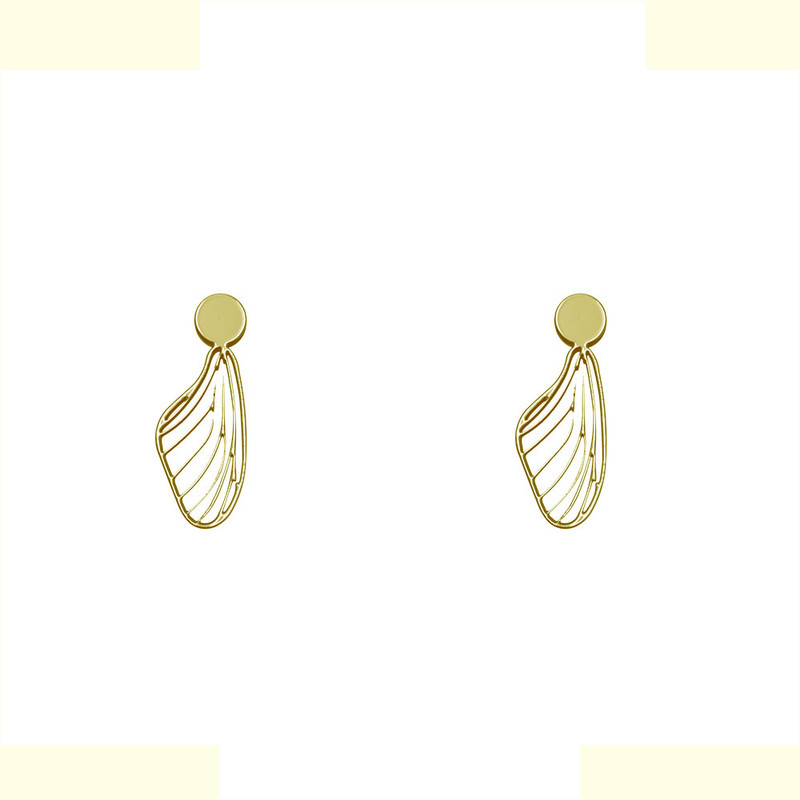 گوشواره طلا 18 عیار زنانه مدوپد مدل هندسی کد GA1-13300