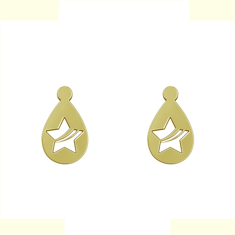 گوشواره طلا 18 عیار زنانه مدوپد مدل ستاره کد GA1-13339