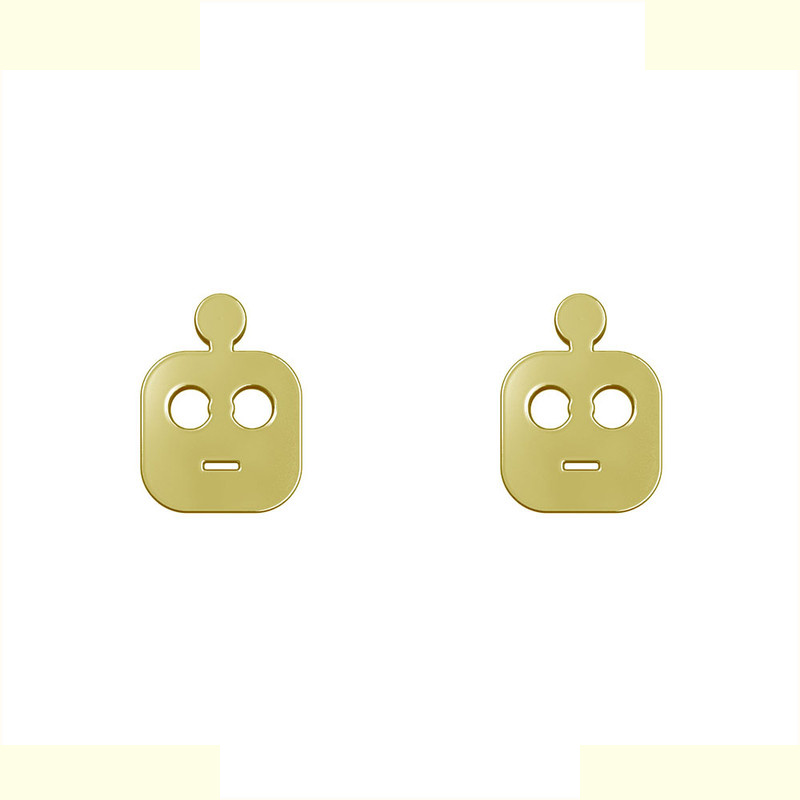 گوشواره طلا 18 عیار زنانه مدوپد مدل ایموجی کد GA1-13342