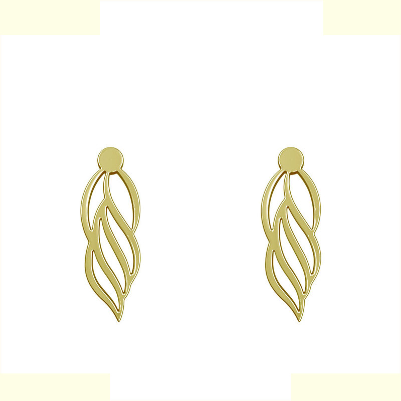 گوشواره طلا 18 عیار زنانه مدوپد مدل هندسی کد GA1-13387