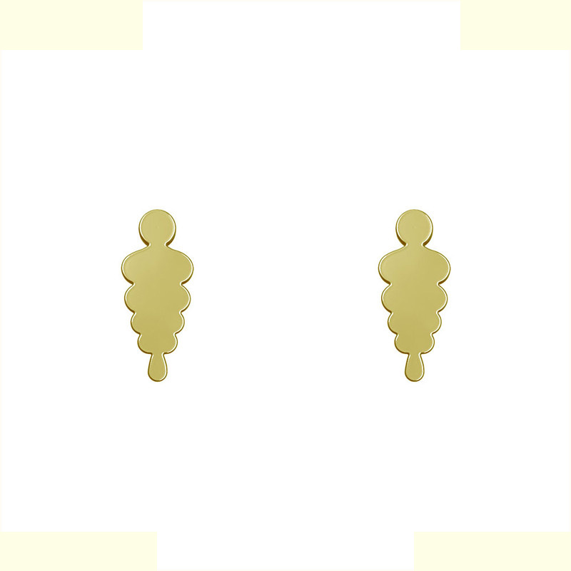 گوشواره طلا 18 عیار زنانه مدوپد مدل هندسی کد GA1-13445