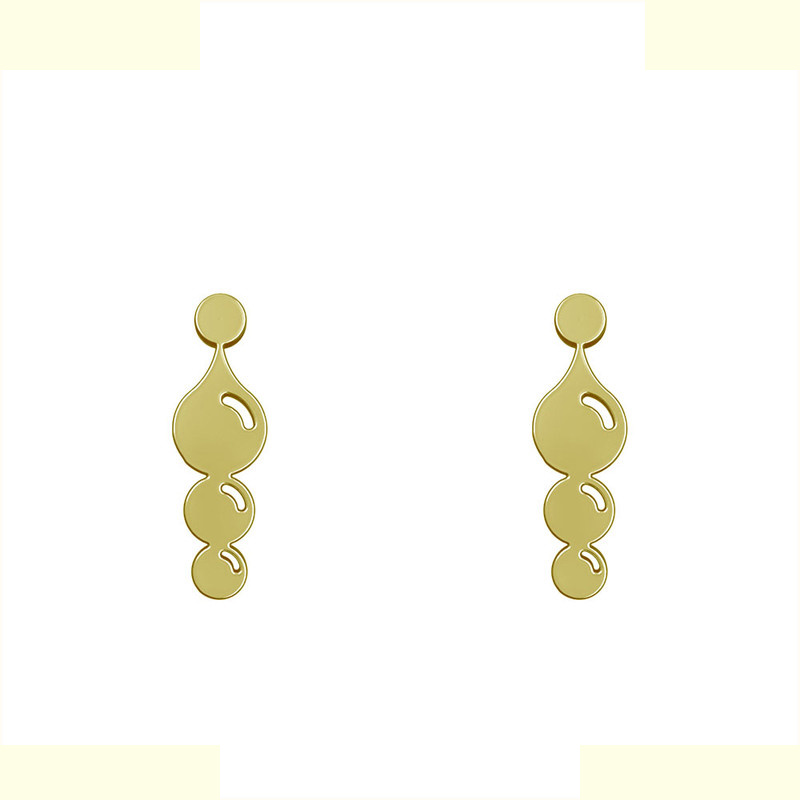 گوشواره طلا 18 عیار زنانه مدوپد مدل هندسی کد GA1-13476