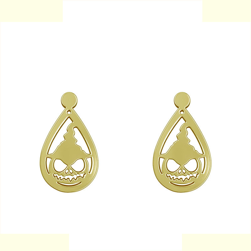 گوشواره طلا 18 عیار زنانه مدوپد مدل هالووین کد GA1-13534