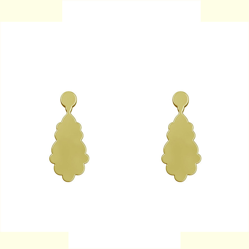 گوشواره طلا 18 عیار زنانه مدوپد مدل هندسی کد GA1-13567