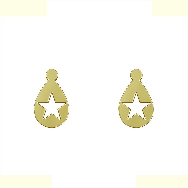 گوشواره طلا 18 عیار زنانه مدوپد مدل ستاره کد GA1-13598