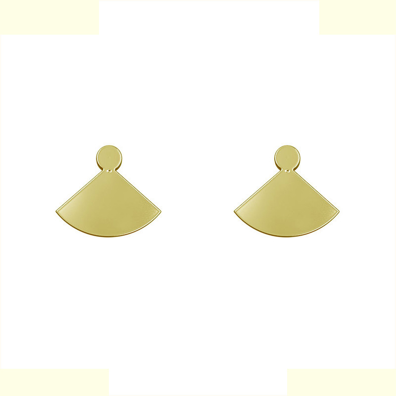 گوشواره طلا 18 عیار زنانه مدوپد مدل هندسی کد GA1-13606