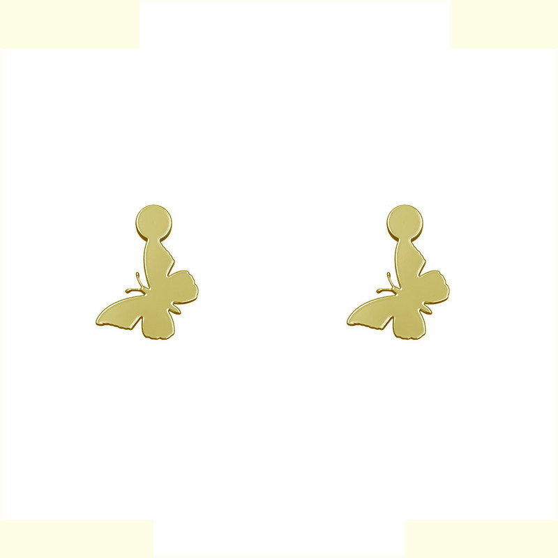 گوشواره طلا 18 عیار زنانه مدوپد مدل پروانه کد GA1-13757