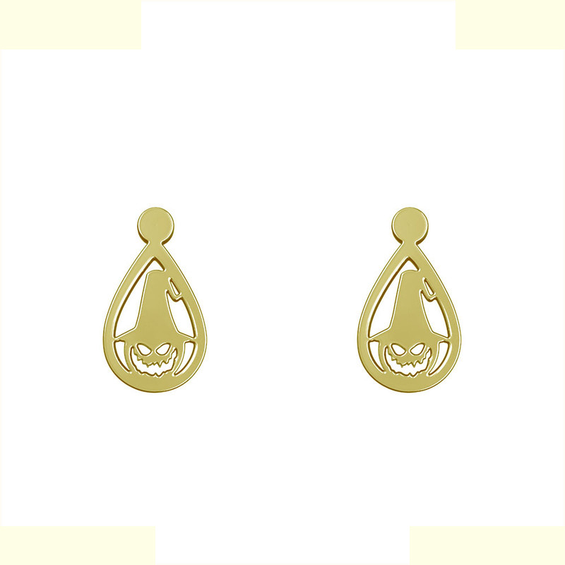 گوشواره طلا 18 عیار زنانه مدوپد مدل هالووین کد GA1-13779