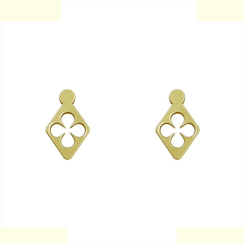 گوشواره طلا 18 عیار زنانه مدوپد مدل گل کد GA1-13783