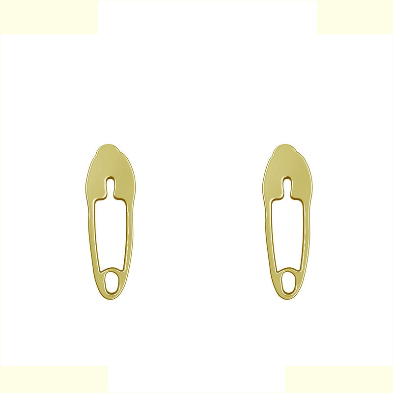 گوشواره طلا 18 عیار زنانه مدوپد مدل سنجاق کد GA1-13807