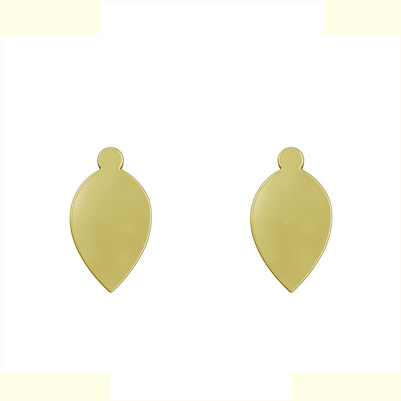 گوشواره طلا 18 عیار زنانه مدوپد مدل هندسی کد GA1-13835