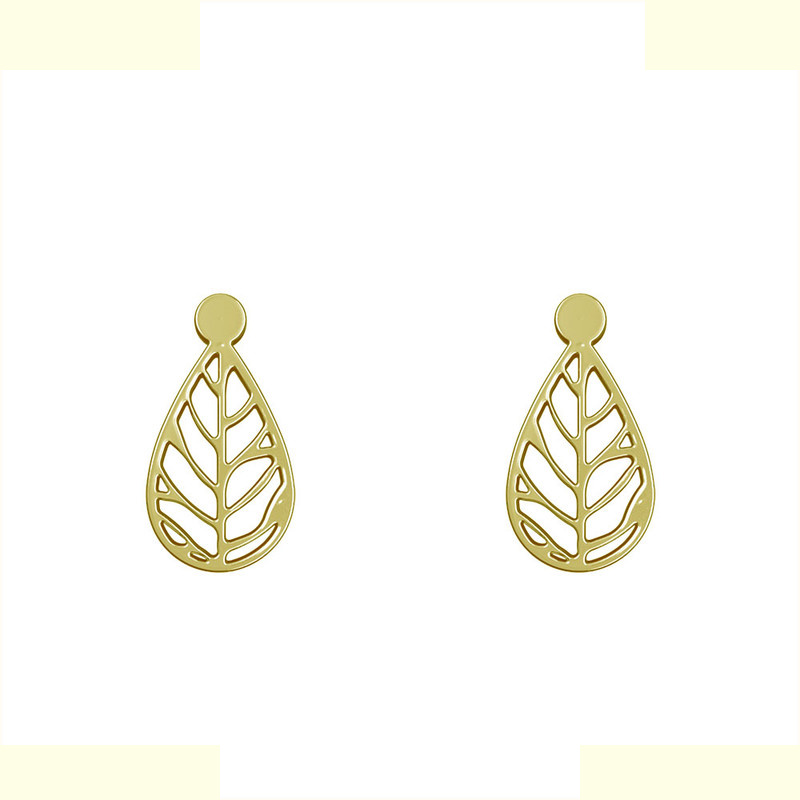 گوشواره طلا 18 عیار زنانه مدوپد مدل هندسی کد GA1-13842