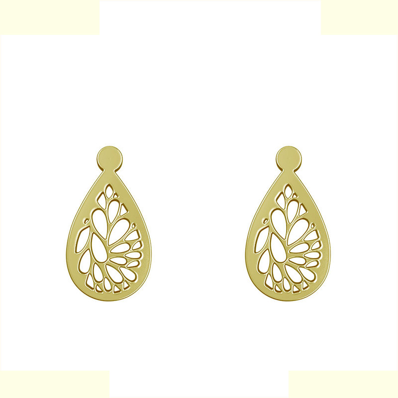 گوشواره طلا 18 عیار زنانه مدوپد مدل هندسی کد GA1-13850