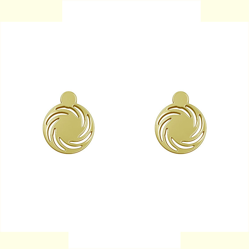 گوشواره طلا 18 عیار زنانه مدوپد مدل هندسی کد GA1-13873