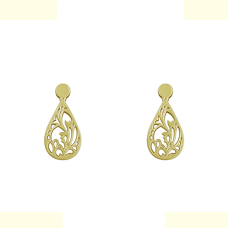 گوشواره طلا 18 عیار زنانه مدوپد مدل هندسی کد GA1-13881