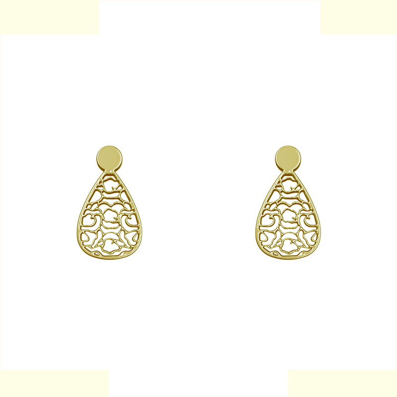 گوشواره طلا 18 عیار زنانه مدوپد مدل هندسی کد GA1-13906