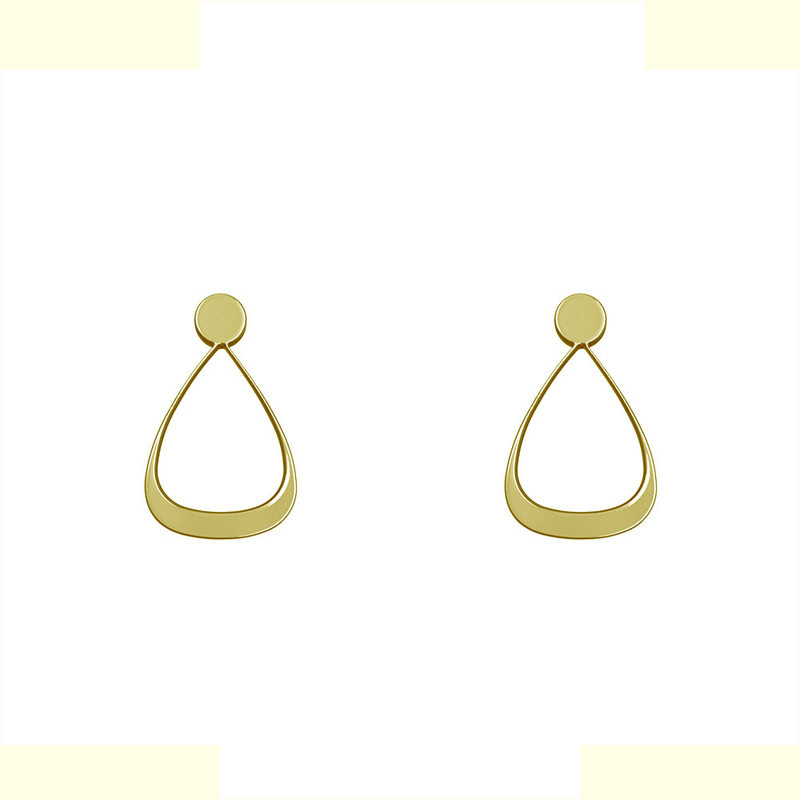 گوشواره طلا 18 عیار زنانه مدوپد مدل هندسی کد GA1-14033