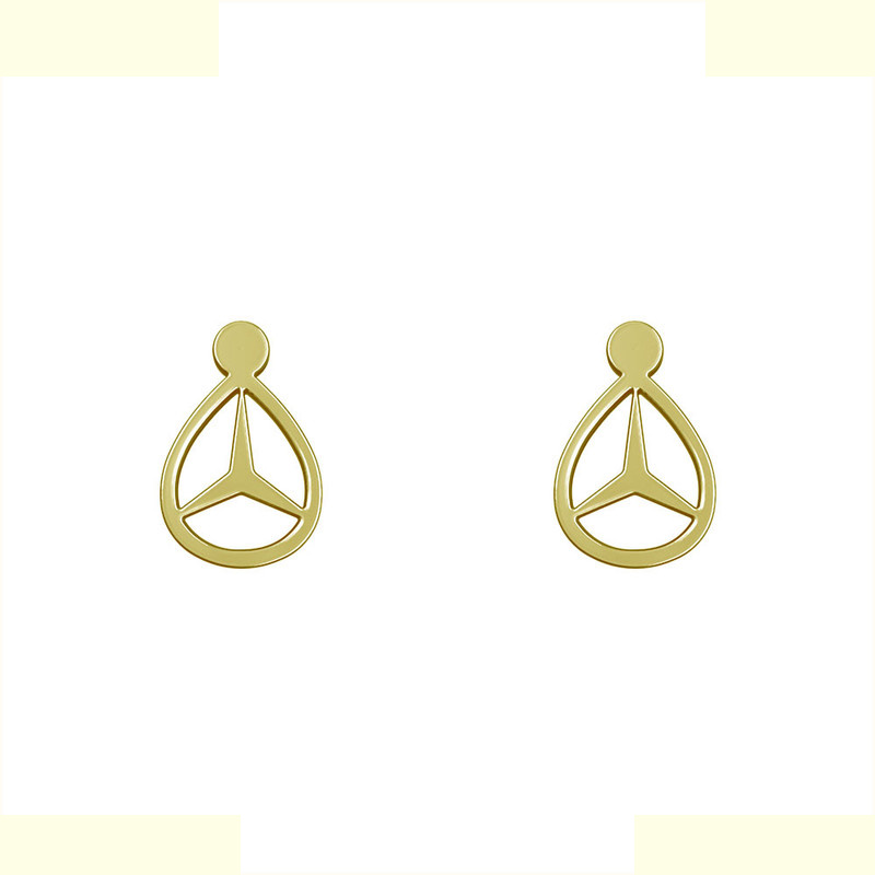 گوشواره طلا 18 عیار زنانه مدوپد مدل بنز کد GA1-14138