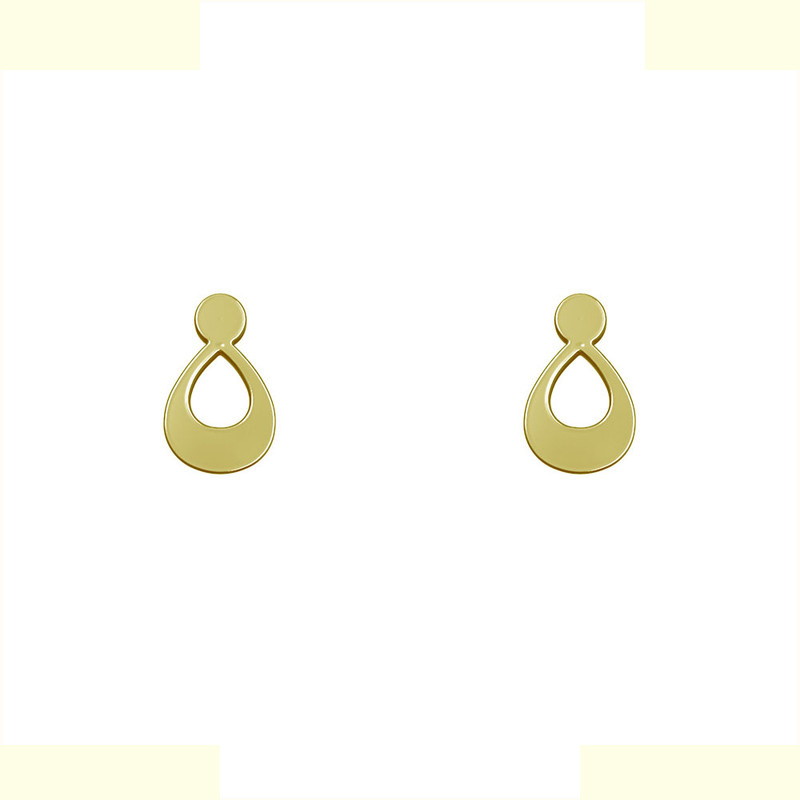 گوشواره طلا 18 عیار زنانه مدوپد مدل هندسی کد GA1-14160