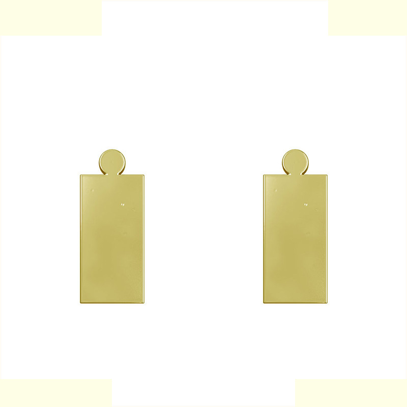 گوشواره طلا 18 عیار زنانه مدوپد مدل مستطیل کد GA1-14168