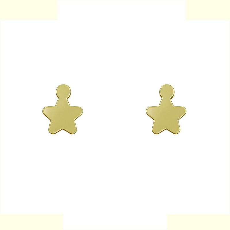 گوشواره طلا 18 عیار زنانه مدوپد مدل ستاره کد GA1-14188