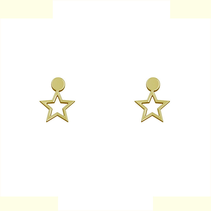 گوشواره طلا 18 عیار زنانه مدوپد مدل ستاره کد GA1-14200