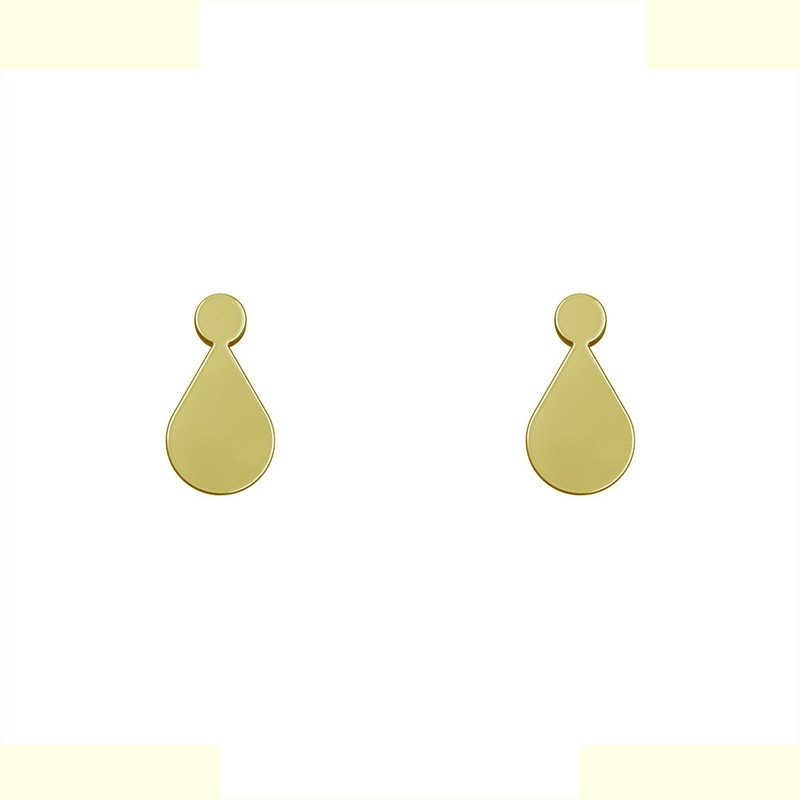 گوشواره طلا 18 عیار زنانه مدوپد مدل هندسی کد GA1-14272