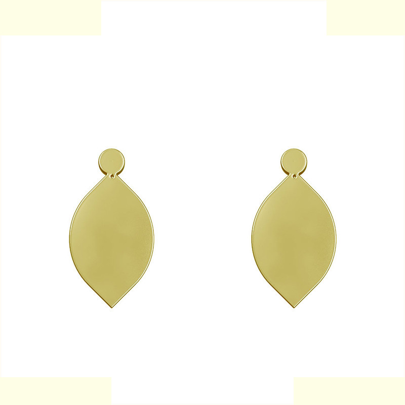 گوشواره طلا 18 عیار زنانه مدوپد مدل هندسی کد GA1-14288