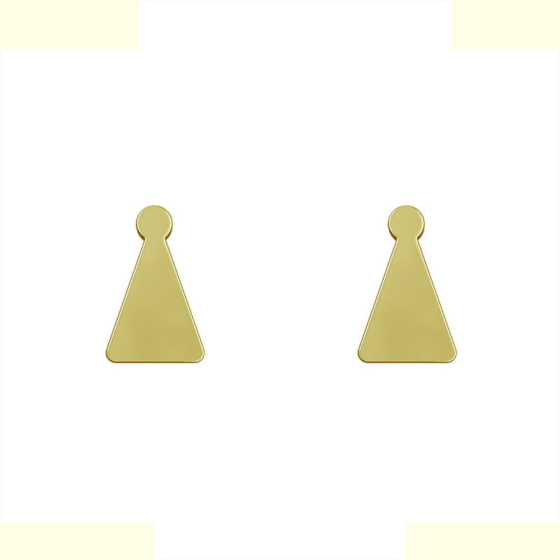 گوشواره طلا 18 عیار زنانه مدوپد مدل مثلث کد GA1-14300