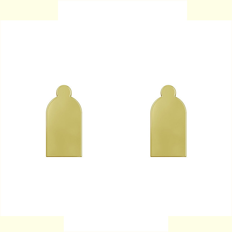 گوشواره طلا 18 عیار زنانه مدوپد مدل هندسی کد GA1-14316