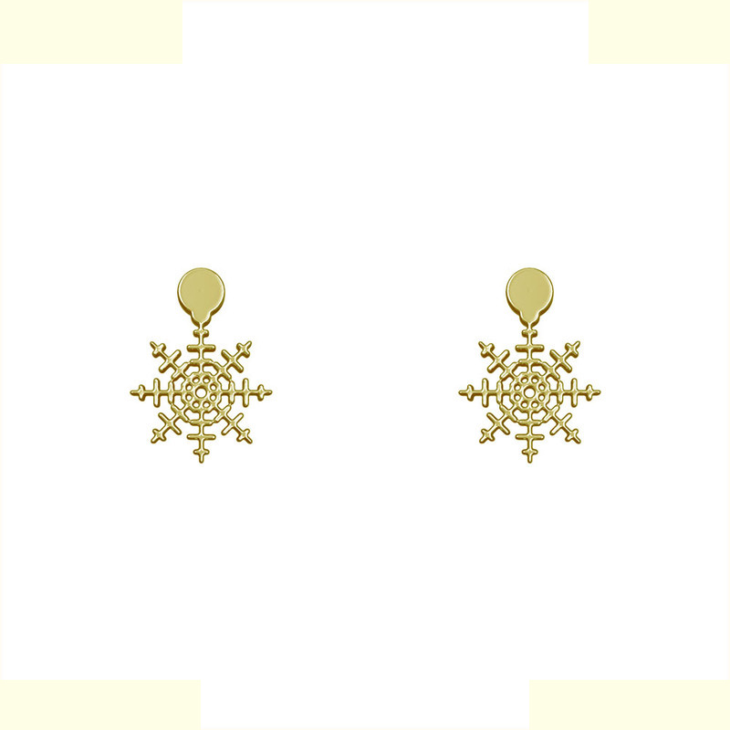 گوشواره طلا 18 عیار زنانه مدوپد مدل هندسی کد GA1-14411