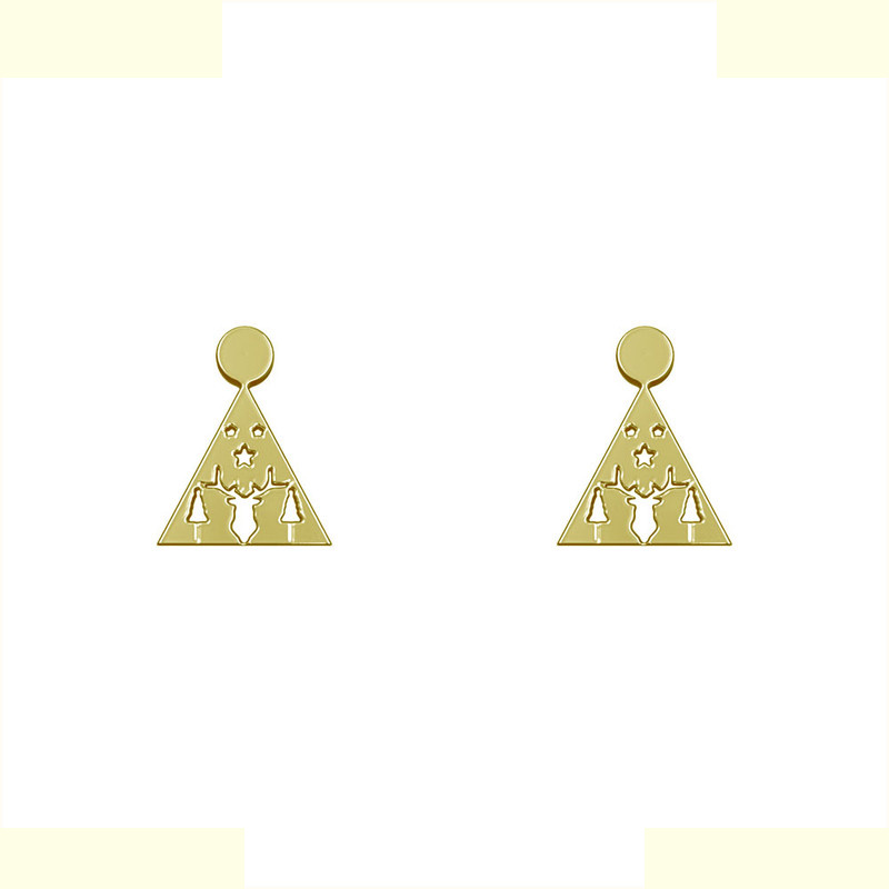 گوشواره طلا 18 عیار زنانه مدوپد مدل گوزن کد GA1-14432