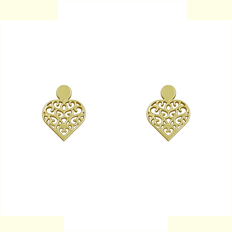 گوشواره طلا 18 عیار زنانه مدوپد مدل قلب کد GA1-14520 گوشواره طلا 18 عیار زنانه مدوپد مدل قلب کد GA1-14520