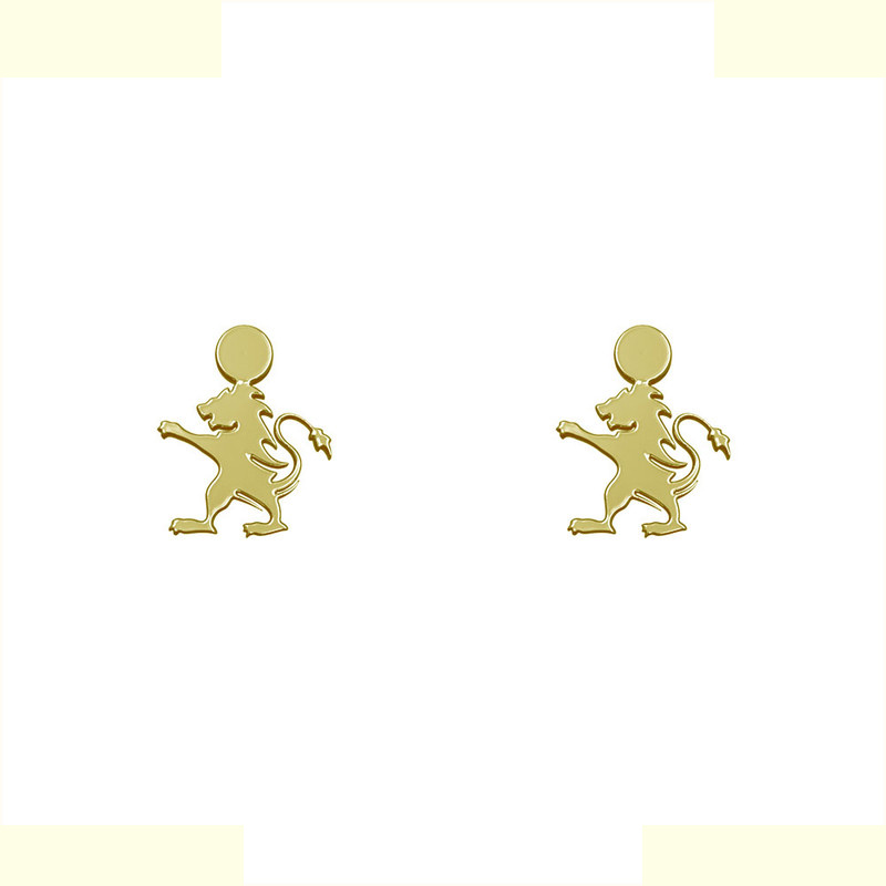 گوشواره طلا 18 عیار زنانه مدوپد مدل لوگو پژو کد GA1-14533